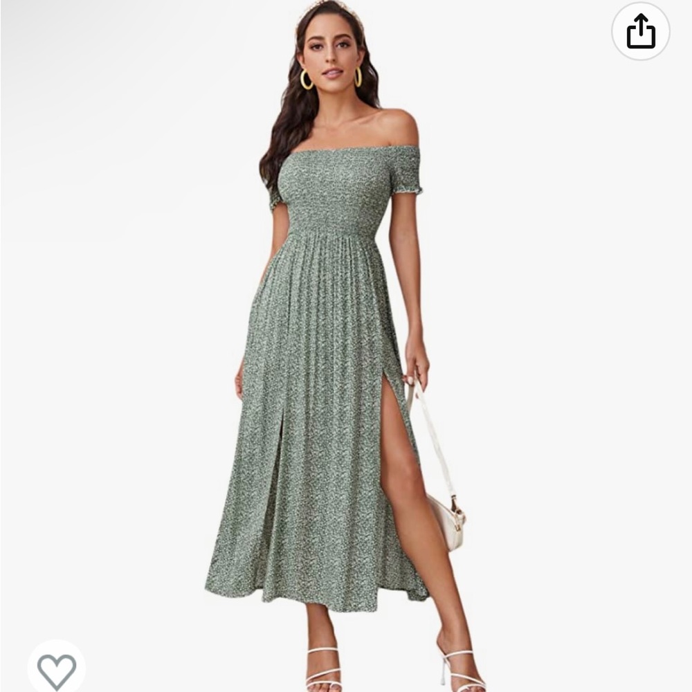 Green Floral Maxi Dress